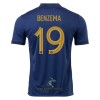 Officiële Voetbalshirt Frankrijk Benzema 19 Thuis WK 2022 - Heren